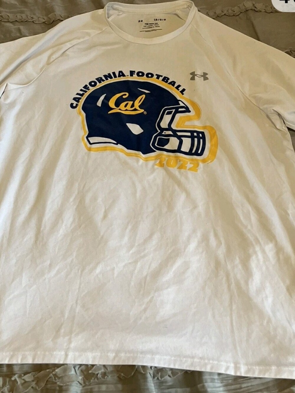 Under Armour White Cal Football  Tee